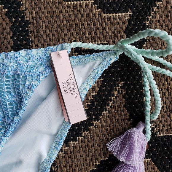 Victoria's Secret Crochet Lace String Teeny Bikini - Picture 2 of 7